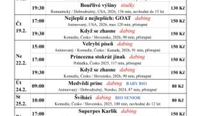 Program kina - 02/2026 - 2