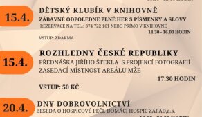 Přehled akcí v dubnu